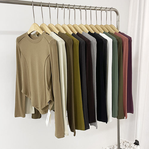 修身百搭弹力长袖打底衫