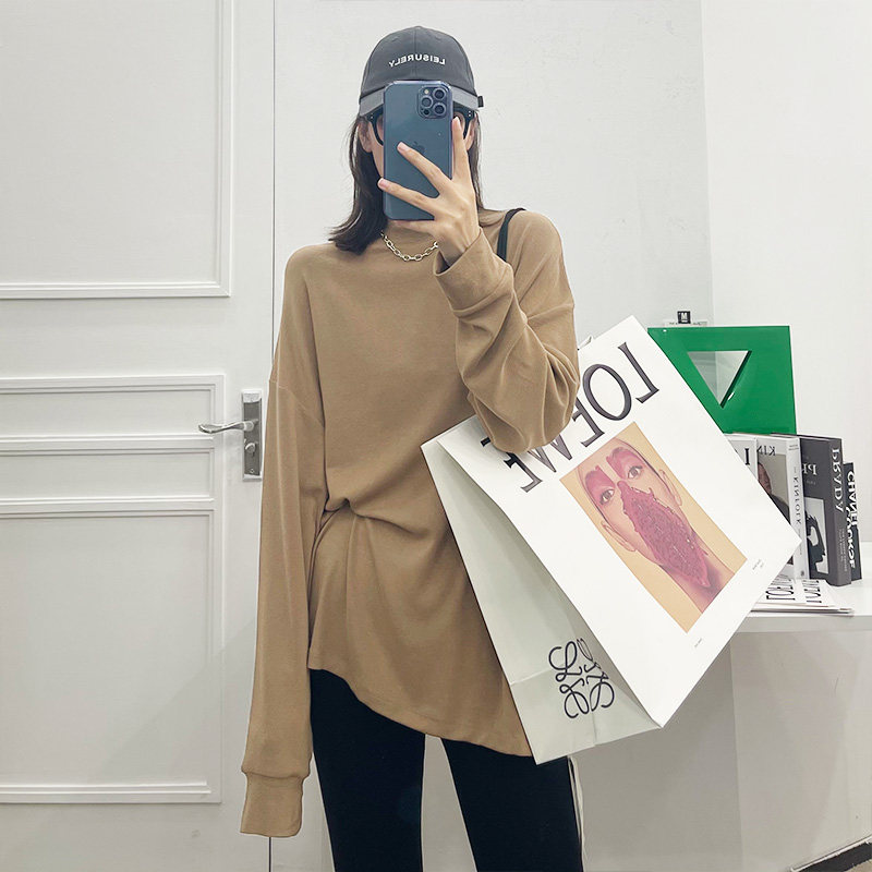 元熙9017秋冬新款宽松内搭长袖上衣女百搭显瘦大码羊毛打底衫T恤,女装/女士精品,T恤,淘宝优惠券,粉丝福利购,淘宝优惠卷