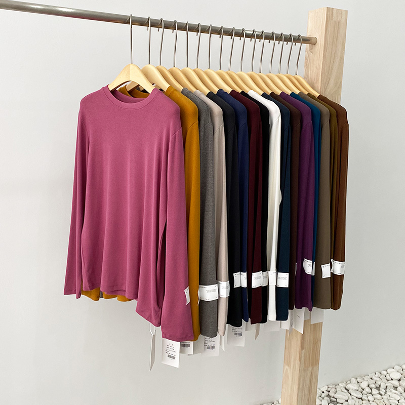 新款宽松弹力上衣打底衫长袖潮女