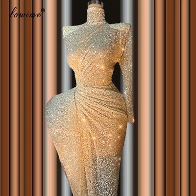  Robe de SOIREE ARABIC COCKTAIL DRESSSES One Shoulder Muslim W+Standard  
