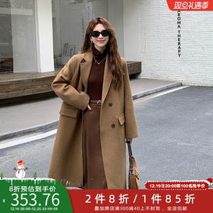 两件八折五季家大码女装冬装2023年新款高级感中长款复古风大衣