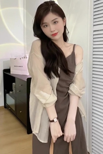 国际专柜女装 天丝上衣开衫 长袖 上衣韩版 薄外套 防晒衬衫 清仓秒杀