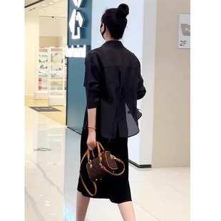 透气空调衫 清仓秒杀 夏薄款 品牌折扣店韩系减龄防晒衬衫 上衣 女长袖