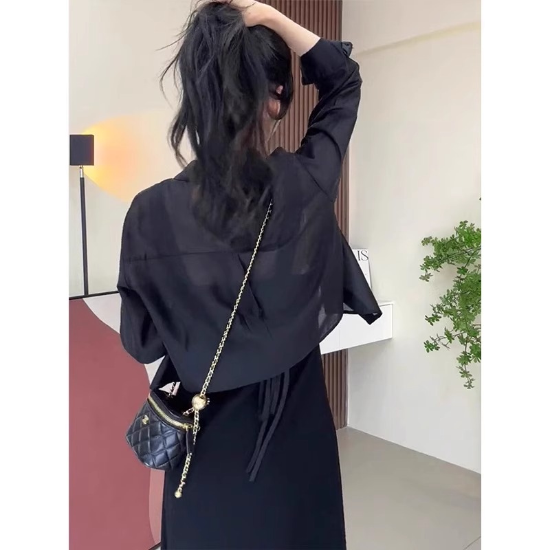 清仓反季外贸品牌折扣女装短款天丝衬衣女薄款透气防晒衬衫小外套