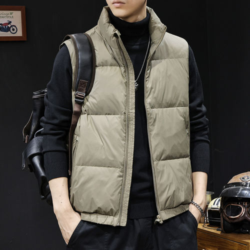轻薄羽绒服马甲男冬季2025新款百搭保暖立领男士潮牌外套大码秋冬