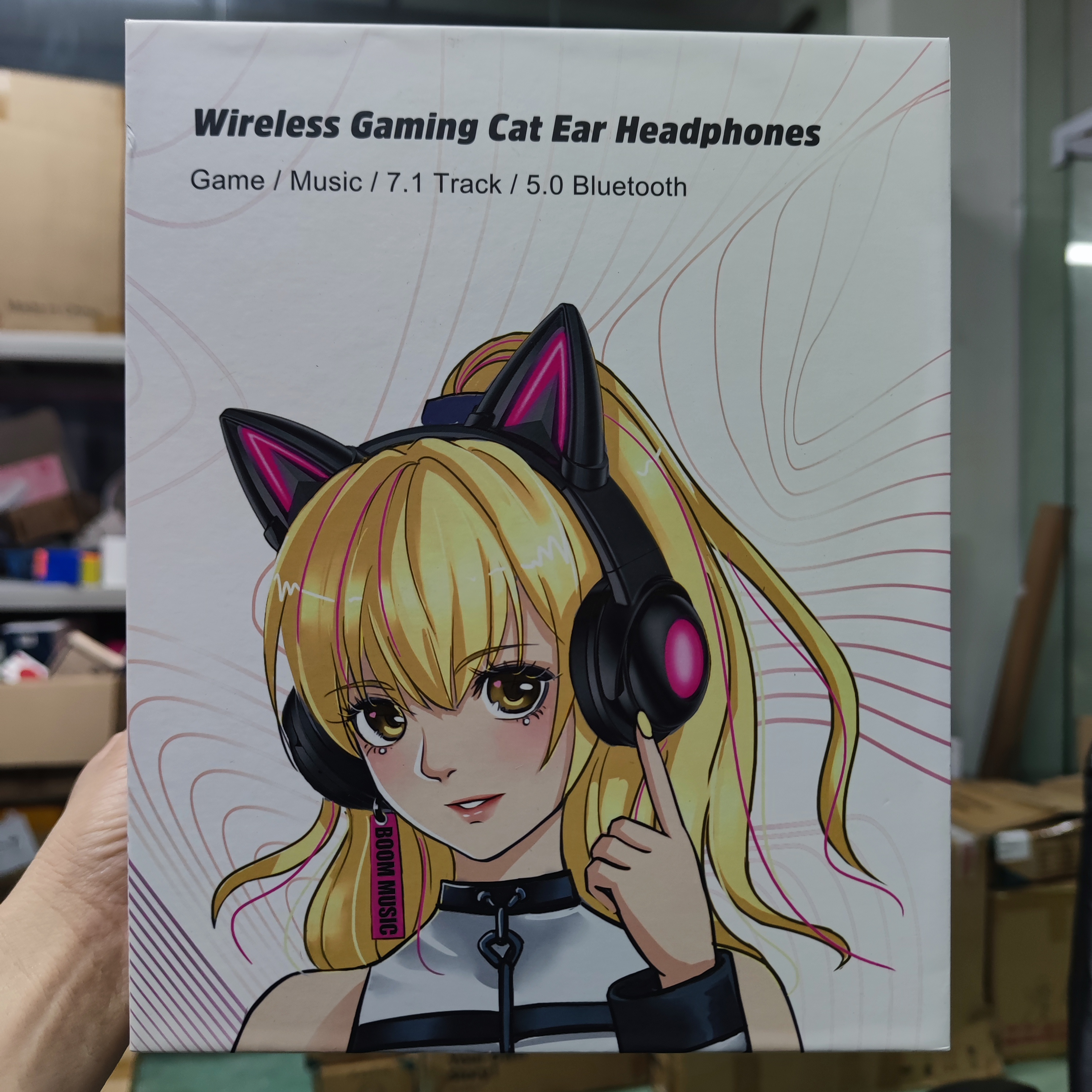 第三代炫闪音乐游戏猫耳朵蓝牙耳机 瑕疵掉皮不包好坏 颜色随机发