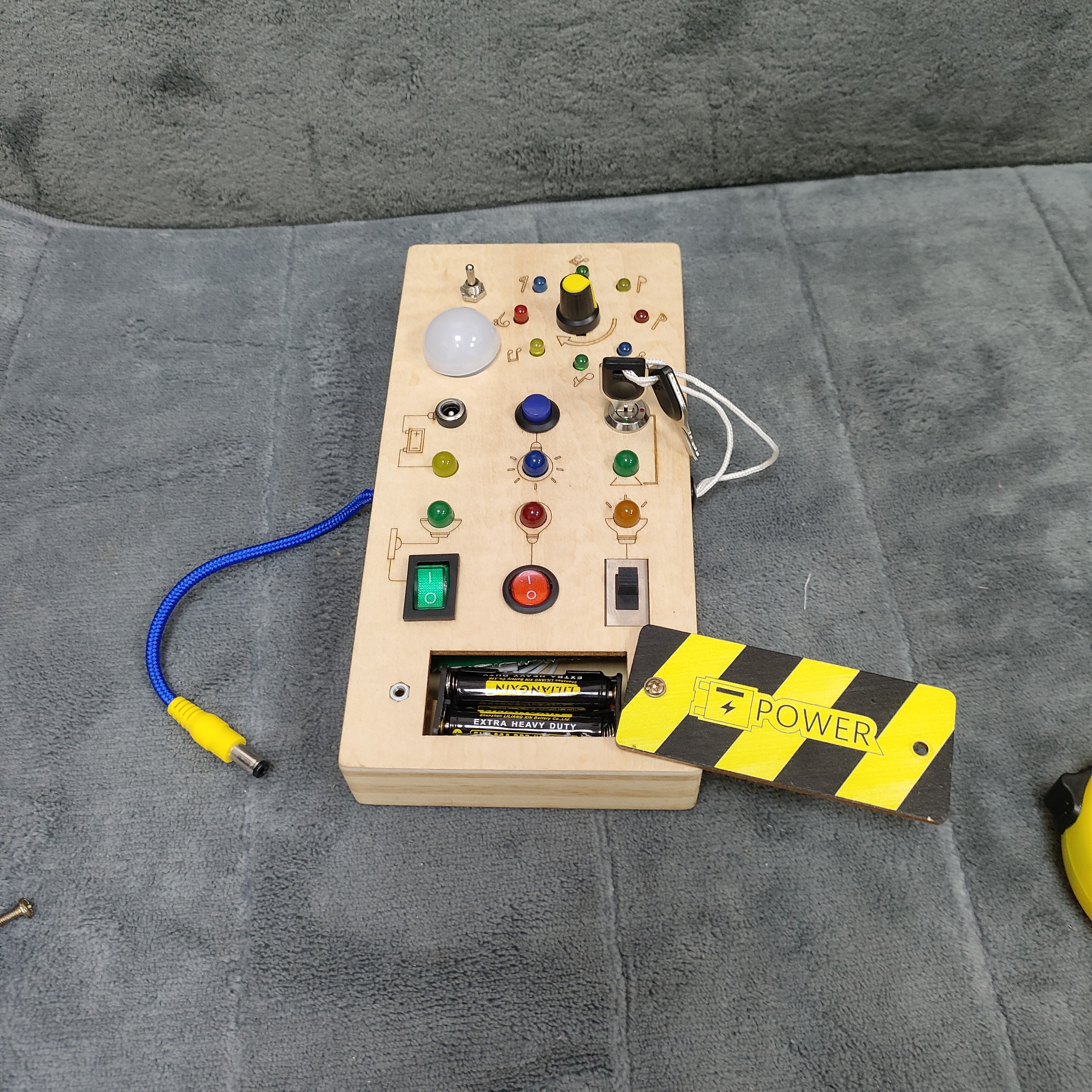 儿童仿真开关插座 LED电路板蒙氏早教模拟钥匙开最大那个灯泡不亮,电子元器件市场,PCB电路板/印刷线路板,淘宝优惠券,粉丝福利购,淘宝优惠卷