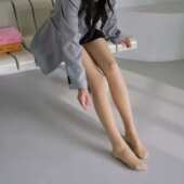 韩国东大门秋冬光腿裸感自然加绒透肉打底裤 防勾丝保暖打底连裤 袜