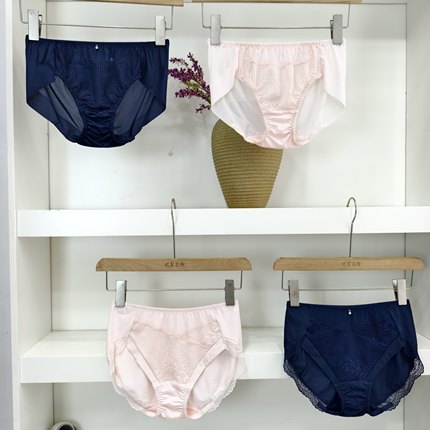 vs蕾丝ab款25新出口韩国原单中高腰舒适亲肤包臀透气女三角裤内裤