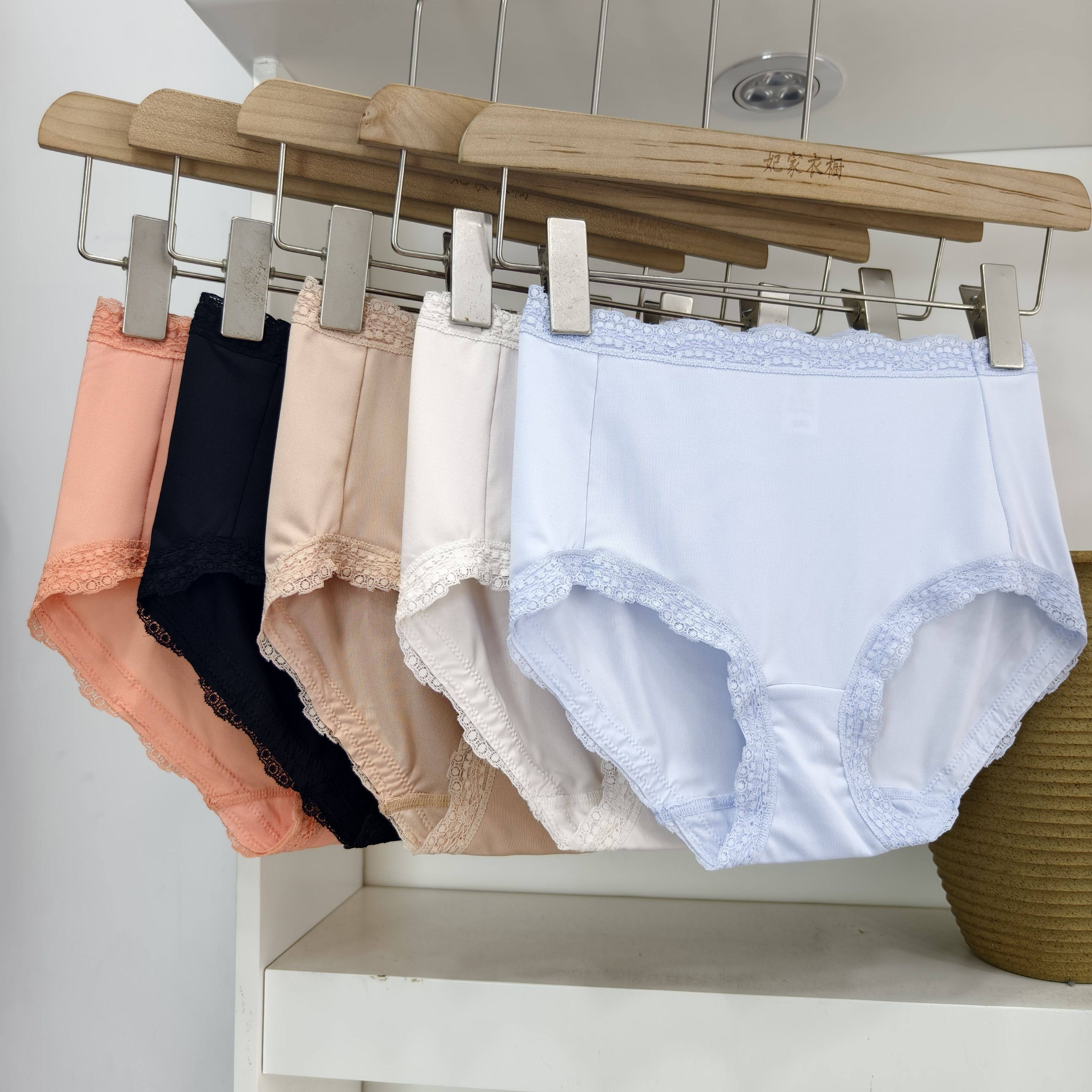 SC中高腰牛奶丝25新款出口韩国原单包臀无痕透气蕾丝女内裤三角裤