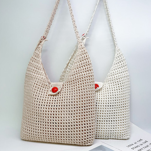 Mcroche魔织手工钩织包包diy材料包大容量单肩斜挎沙滩包编织