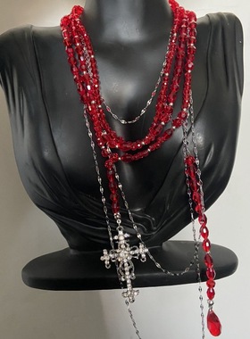 哥特风吸血鬼设计感复古项链