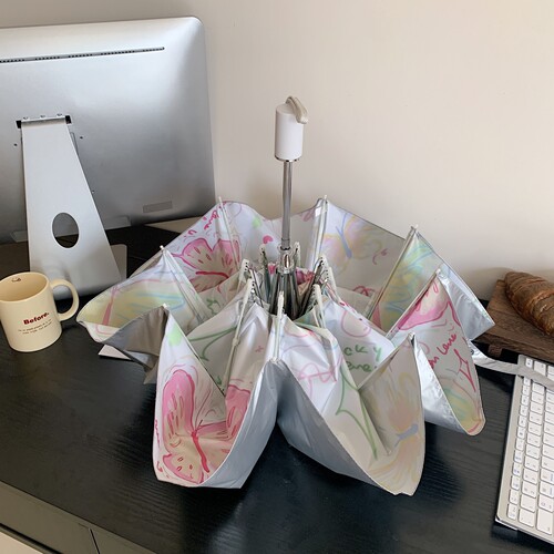 蝴蝶钛银晴雨伞防晒遮阳ins小众