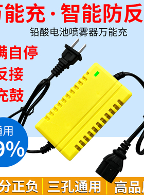 农用12v电动喷雾器充电器智能12V8AH12AH20AH电瓶充电正反万能通