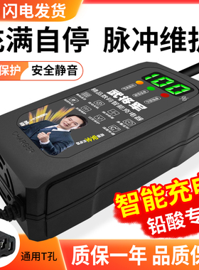 数显自动断电电动车电瓶车充电器48V60V72V20AH两轮三轮电车通用