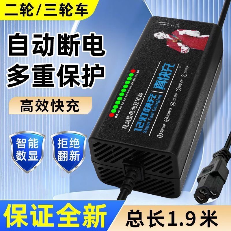 电动车电瓶充电器48V12AH60V20安72V32爱玛雅迪台铃小刀铅酸通用