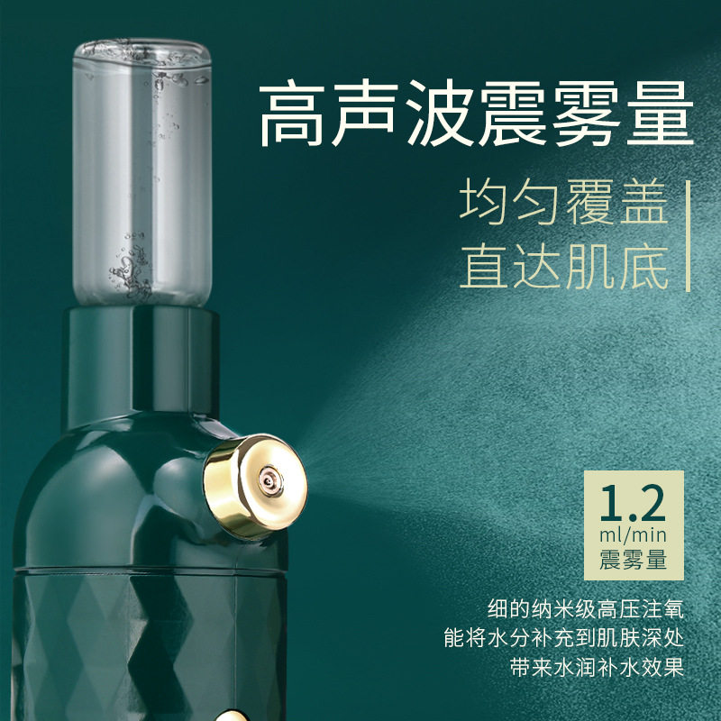 跨境高声波喷雾注氧仪家用纳米喷雾器补水仪面部雾化美容仪器