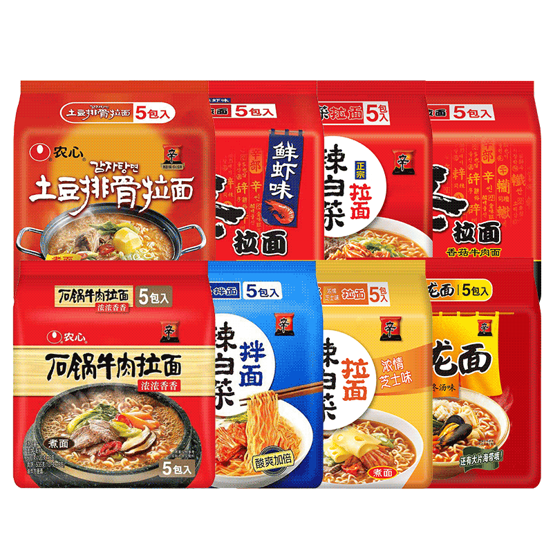 农心辛拉面辣白菜5连包