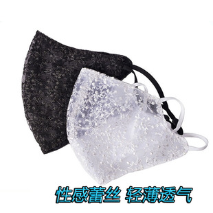 薄款 显脸小 蕾丝口罩女款 网纱高颜值夏天防晒防紫外线面罩2023新款