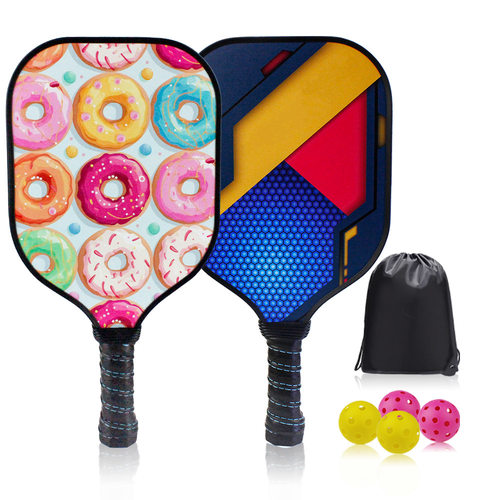 跨境热销儿童匹克球拍玻璃纤维Pickleball paddle厂家可定/制图案