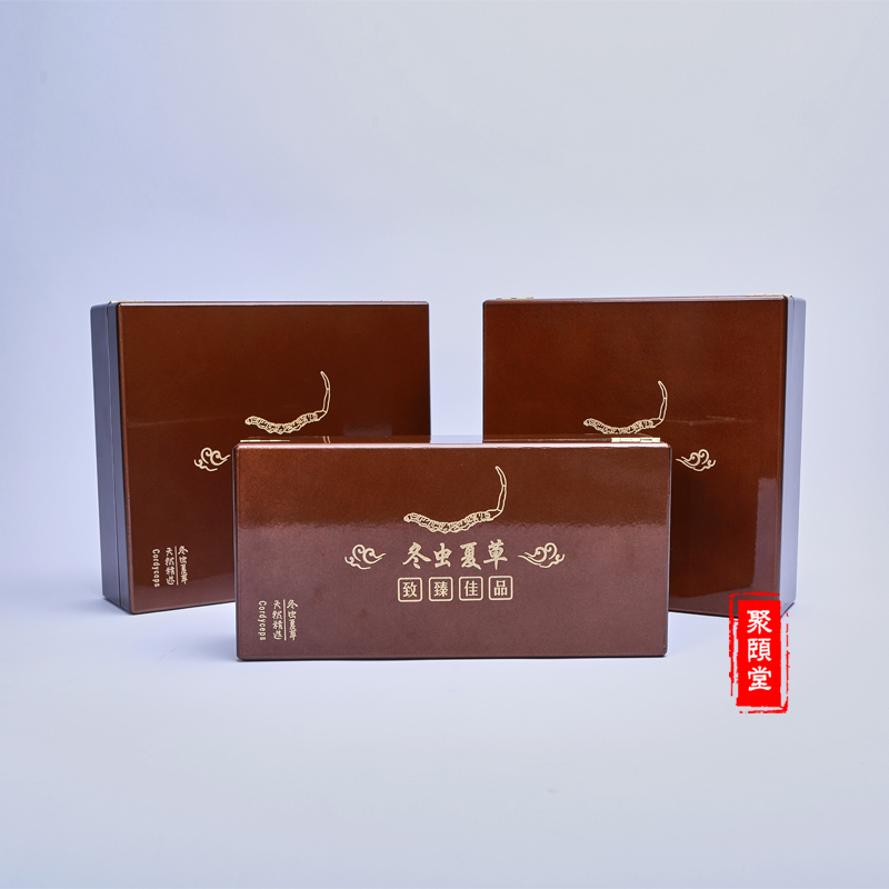 虫草管装礼盒包装盒 冬虫夏草木盒礼品盒 高档礼品盒子送礼包装(非品牌)
