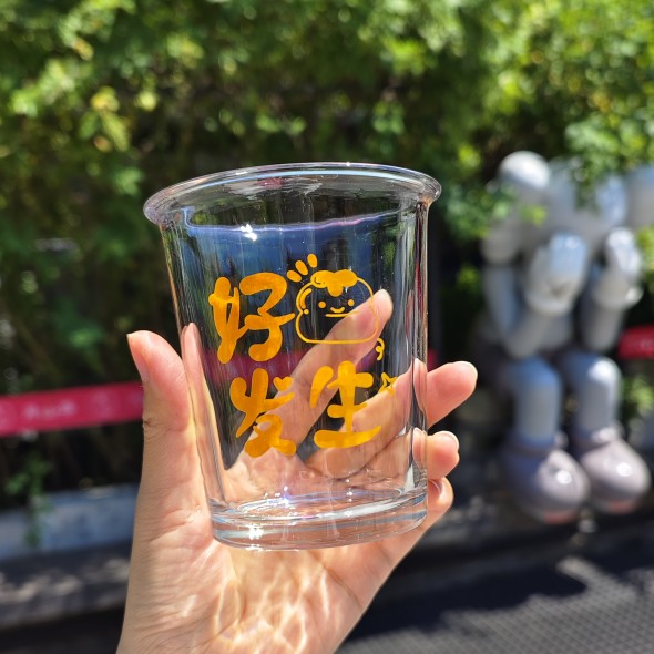 广告杯可爱图案定制杯子ins风玻璃杯