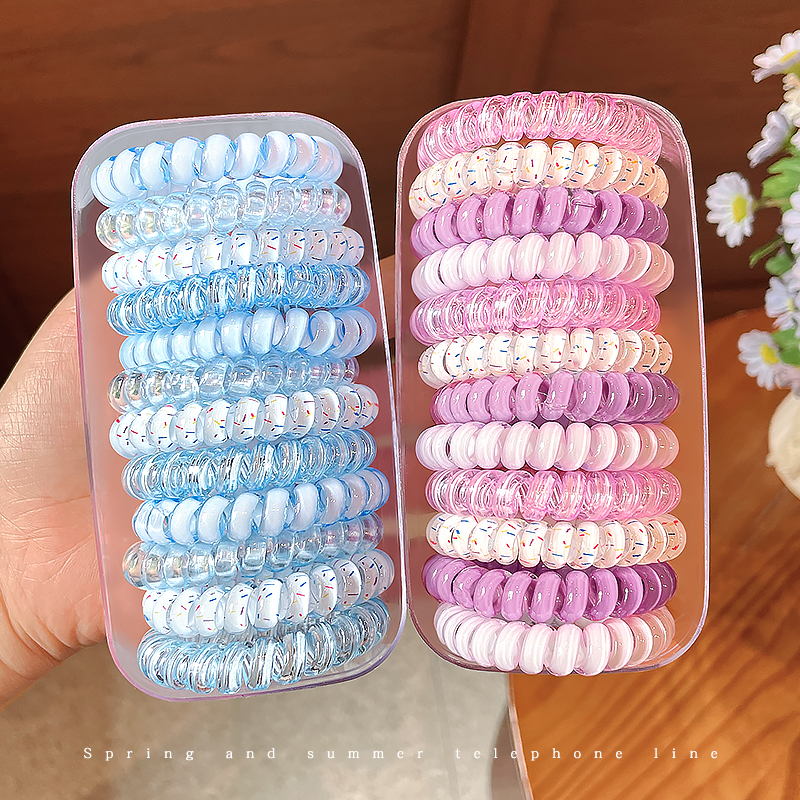 夏季果冻高弹力电话线发圈
