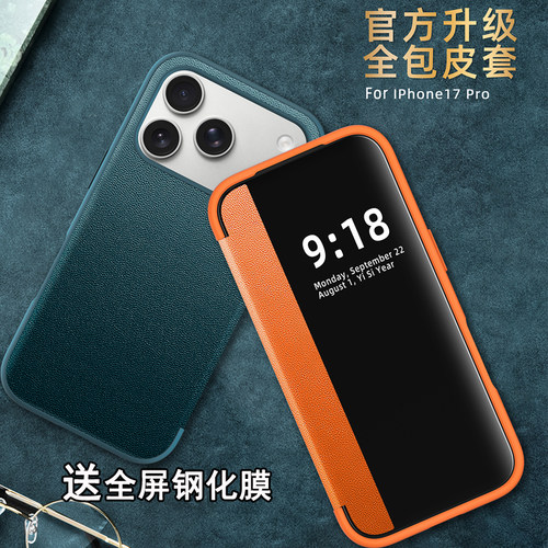 适用苹果17手机壳侧窗磨砂透明软