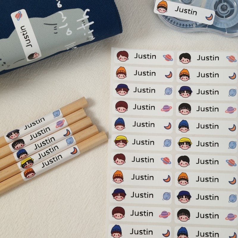 姓名贴幼儿园防水免缝名字贴