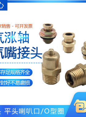 气涨轴充气嘴尖头M14X1.5123分M10M12M16*1.5平头喇叭口O型圈接头