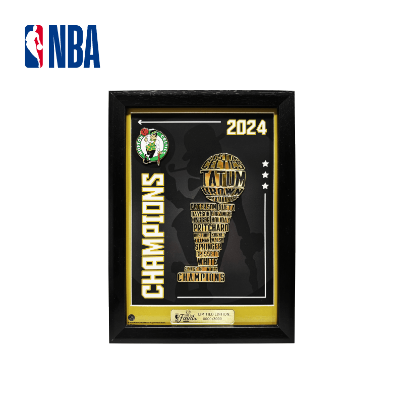 NBA凯尔特人冠军徽章套装2024总冠军纪念相册奥布莱恩杯收藏相框