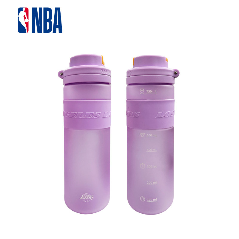 NBA彩色磨砂运动水壶湖人勇士凯尔特人时尚便携大容量水杯750ml