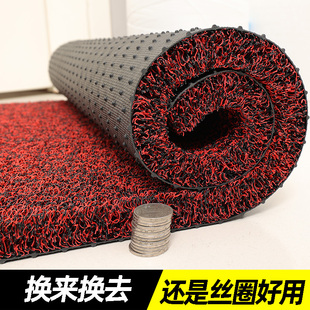 黑红超厚丝圈脚垫入户门进门地垫家用门口垫子可裁剪玄关防滑地毯