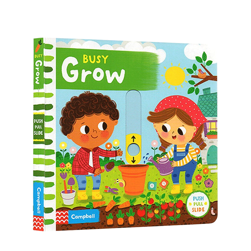 【英文原版3-6岁】忙碌的成长 busy grow 低幼启蒙 儿童认知 儿童文学