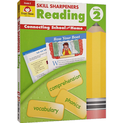 英文原版 技能铅笔刀阅读练习册 2年级 Skill Sharpeners Reading Grade 2 美国加州教辅 低幼启蒙 思维训练