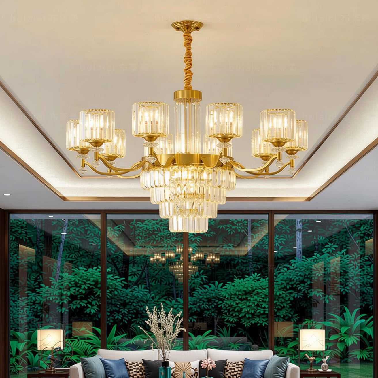 轻奢水晶吊灯别墅酒店大厅客厅卧室饭店包厢别豪华高端自建房灯具