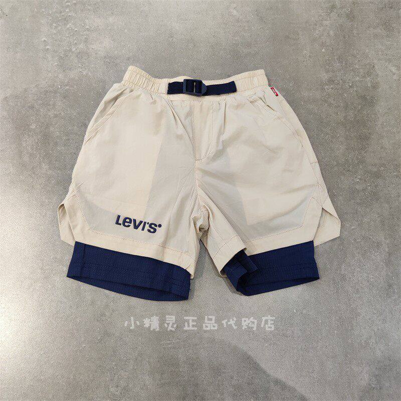 夏季Levi's李维斯童装男女童梭织速干休闲打底运动短裤LV2422193