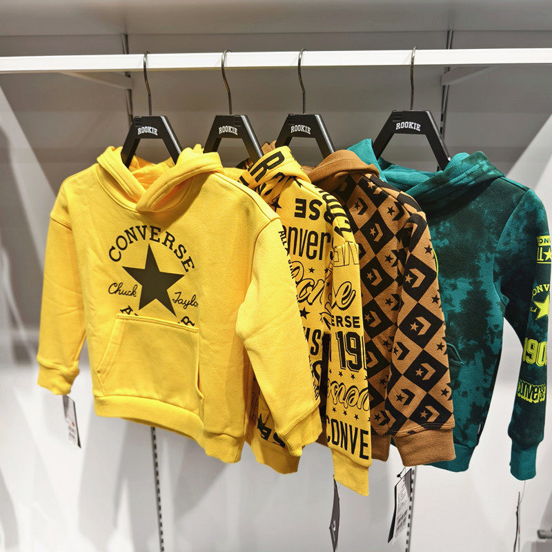 特价秋冬匡威converse童装专柜男女童加绒卫衣CV2242173 2142115