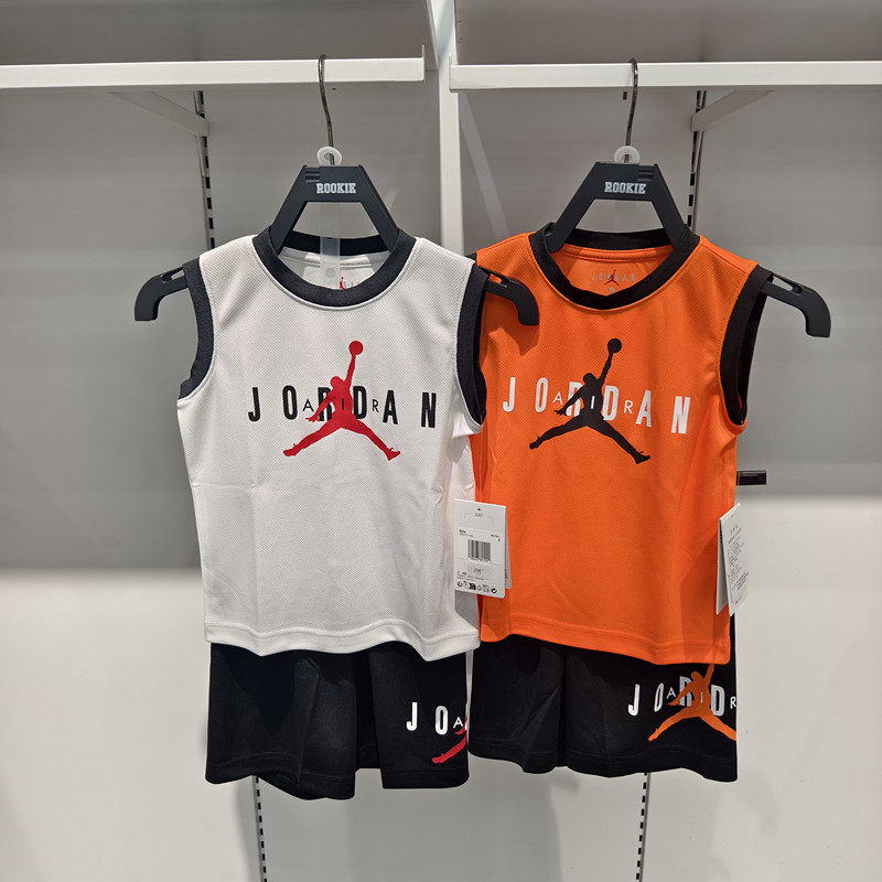 JORDAN男童夏季背心短裤运动套装