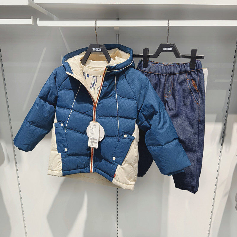 24冬季休闲羽绒服男童女童中长款