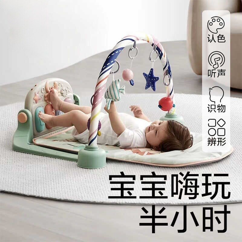 婴儿踢脚钢琴健身架学步车|01岁