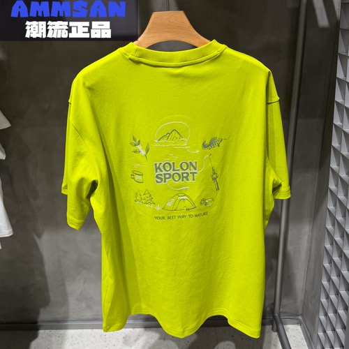可隆KOLON SPORT中性款GRAPHIC吸湿速干圆领短袖T恤LURT6MT702