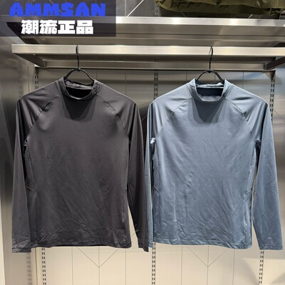 迪桑特DESCENTE男款舒适运动跑步健身半高领长袖T恤D4431TCO55