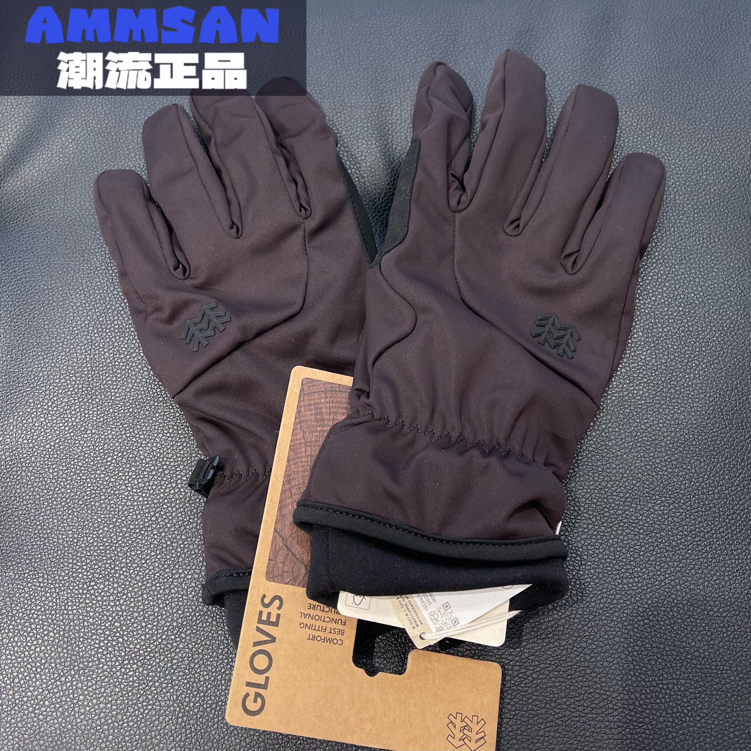 可隆KOLON SPORT男女同款WINDSTOPPER防水防风触屏手套LUGL4WTK03