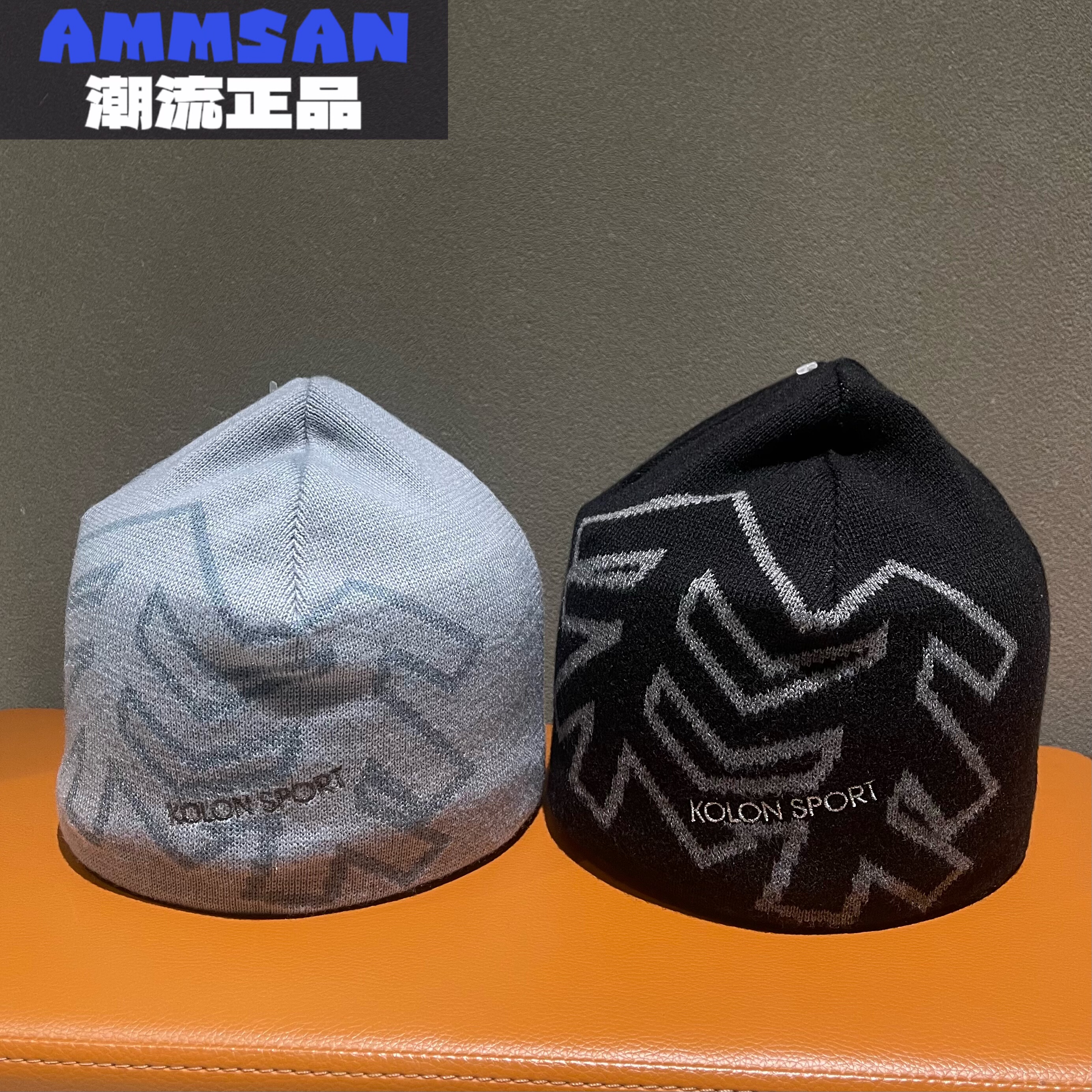 可隆KOLON SPORT男女同款户外运动休闲保暖针织帽冷帽LUCB5WN010