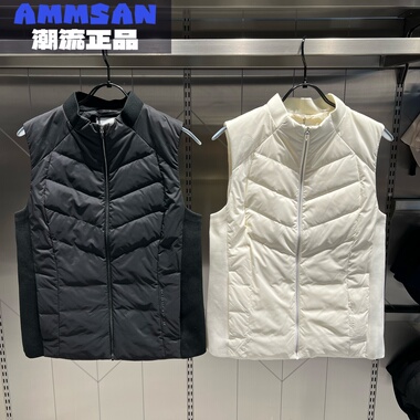 迪桑特DESCENTE女款轻盈百搭保暖鸭绒立领羽绒马甲D4432TDV35