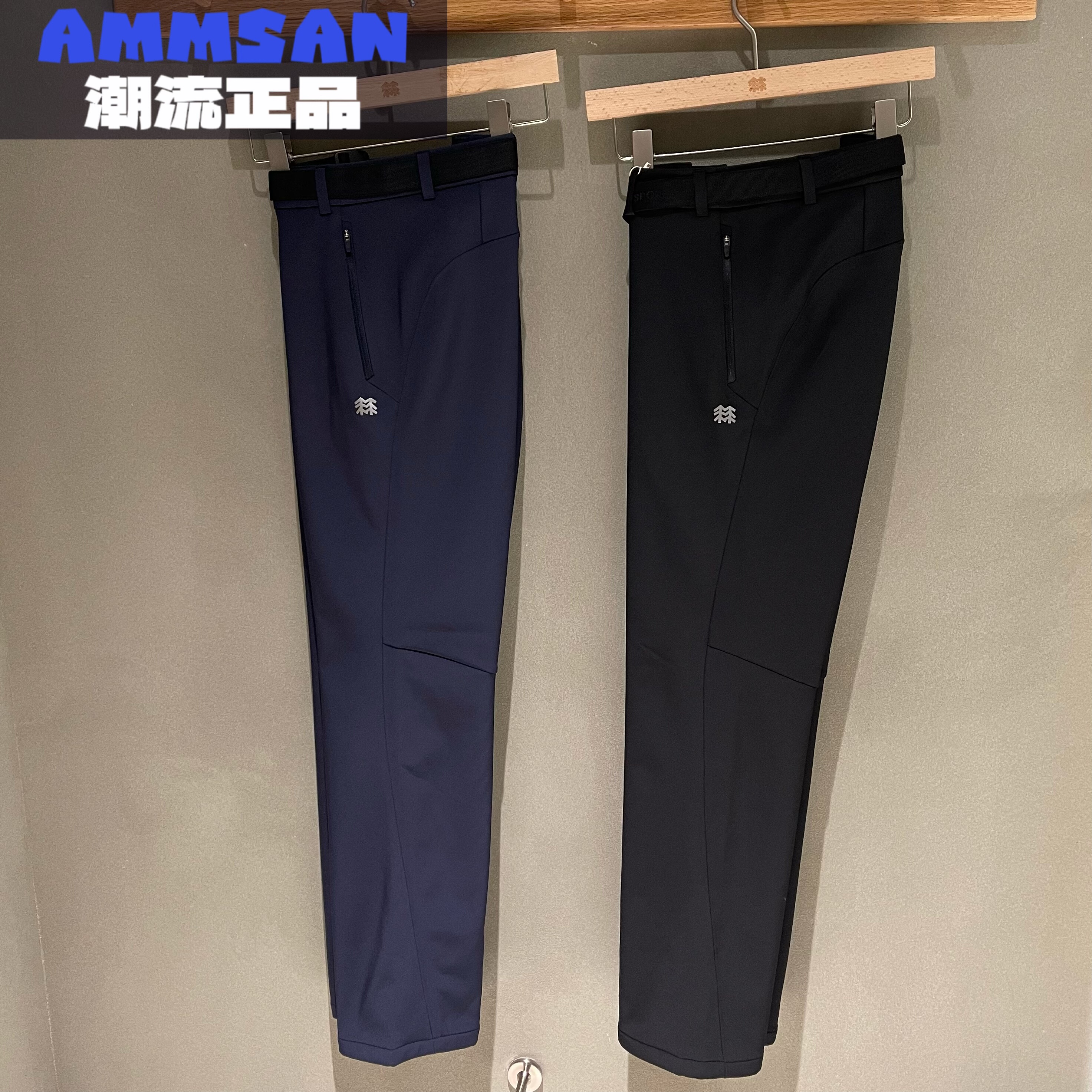 可隆KOLON SPORT HIKE男款秋冬加绒户外通勤软壳休闲裤LHLP5WN155