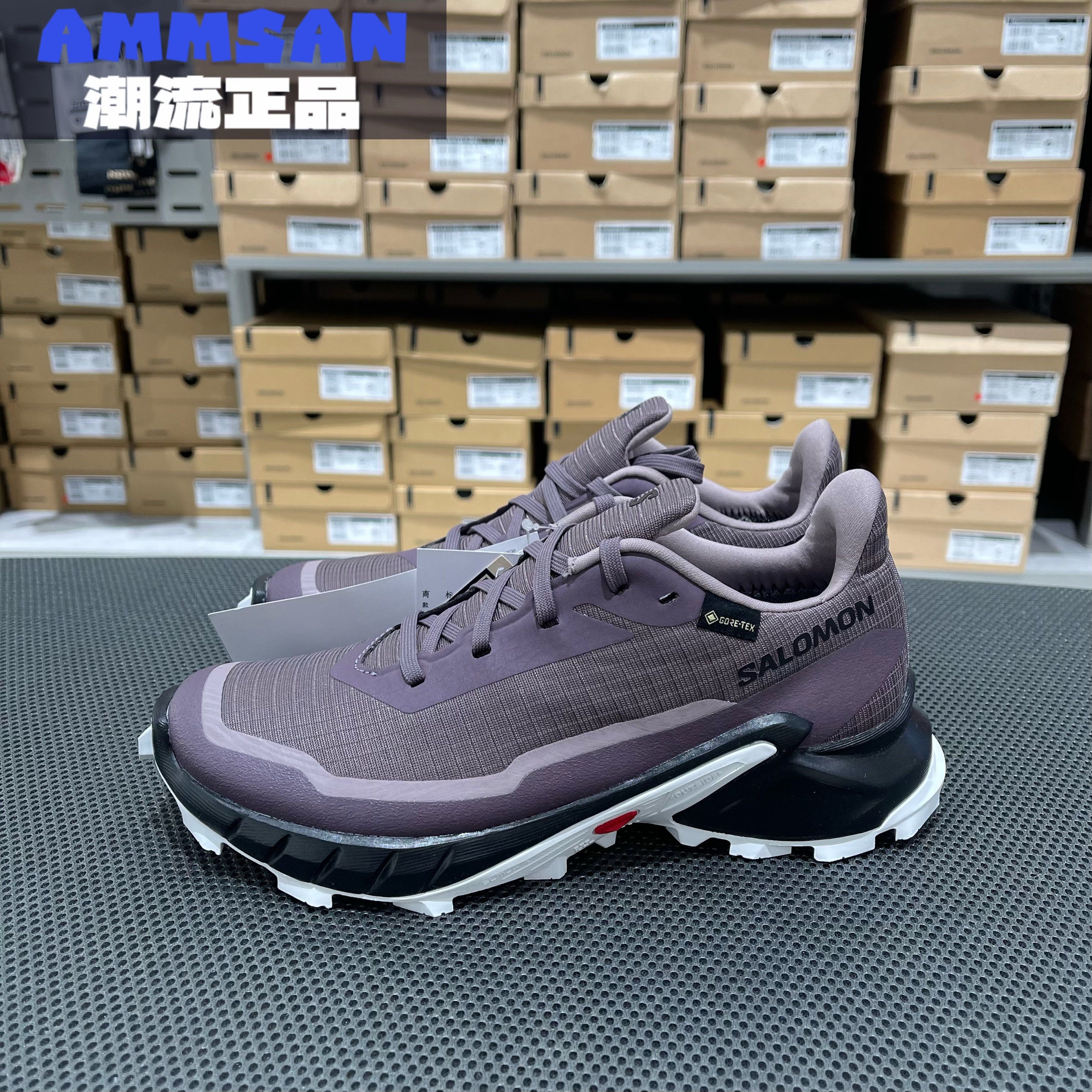 Salomon萨洛蒙ALPHACROSS 5 GORE-TEX女士防滑耐磨减震越野跑鞋