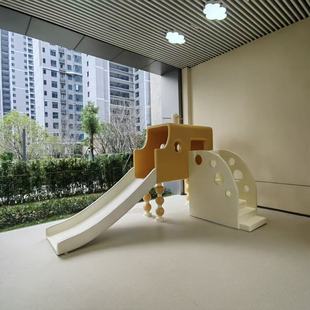 创景儿童滑梯小木船仿古乌篷船造景实木苔藓船景观装饰摆件造型