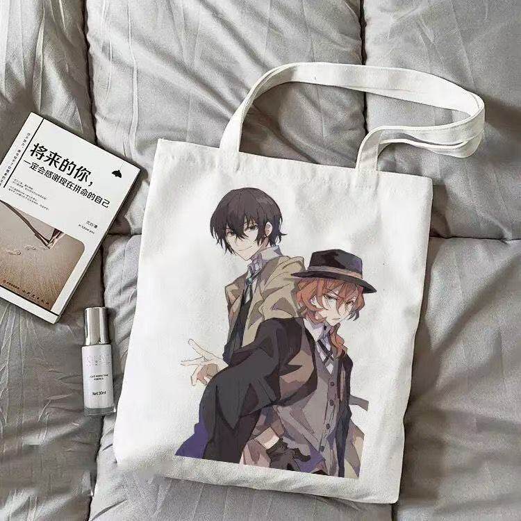 文豪野犬帆布袋中原中也周边单肩包学生手提袋高颜值大容量百搭